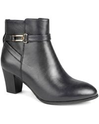 Pavers - Smart Block Heel Ankle Boots With Buckle Detail - Lyst