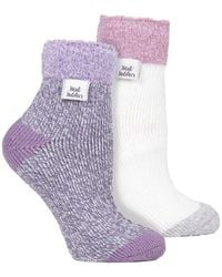 Heat Holders - 2 Pack Bed Socks Soft Cosy Warm Fluffy Winter Lounge Socks - Lyst