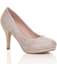 AJVANI - High Heel Glitter Court Shoes - Lyst