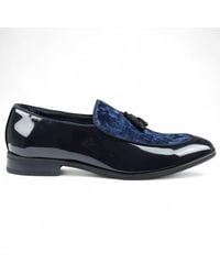 Infinity Leather - Velvet Tassel Loafers Formal Patent Dress Shoes - Lyst