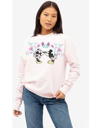 Disney - Mickey & Minnie Mouse Cross Stitch Womens Crew Sweatshirt - Lyst