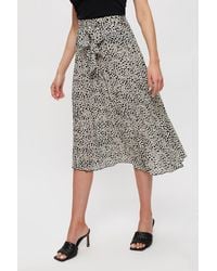 Dorothy Perkins - Multi Colour Leopard Print Ruched Midi Skirt - Lyst