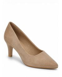 Spot on - Pointed Toe Mid Heel Court Shoes - Lyst