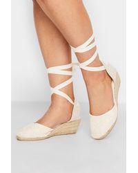 Yours - Wide & Extra Wide Fit Espadrille Wedge Sandals - Lyst