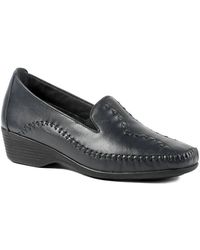 Pavers - Leather Wedge Loafers - Lyst