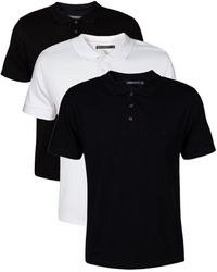 French Connection - 3 Pack Cotton Blend Polo Shirts - Lyst