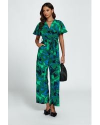 FS Collection - Abstract Print Wrap Top Jumpsuit - Lyst