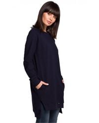 Love Lace - Ribbed Oversized Long Sleeve Sweatshirt With Pockets - Lyst
