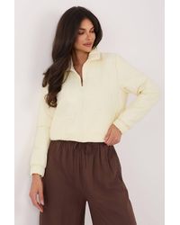 Love Lace - Summer Collared Quilted Jacket With Pockets - Lyst
