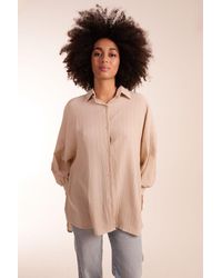 Blue Vanilla - Crinkle Oversized Shirt - Lyst