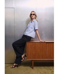 Dilvin - Cotton Poplin Crop Shirt - Lyst