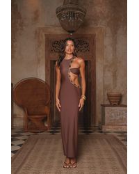 Moda Minx - Coffee Manama Maxi Dress - Lyst
