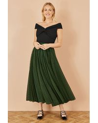 Yumi' - Mesh Heart Print Tulle Skirt - Lyst