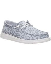 HEYDUDE - Wendy Stretch Jersey Leopard Slip On Shoe - Lyst