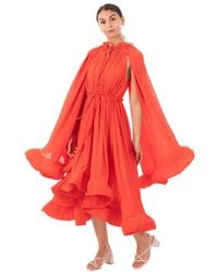 CY - Ruffle Hem & Sleeves Oversized Dress - Lyst