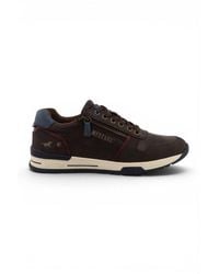 Infinity Leather - Mustang Faux Leather Trainer Sneaker Shoes - Lyst