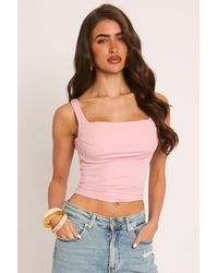 Rebellious Fashion - Square Neck Gathered Detail Top - Lyst