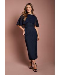 Coast - Chiffon Cape Pencil Dress - Lyst