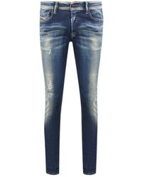 DIESEL - Sleenker-x R097l Blue Jeans - Lyst