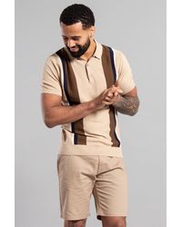Kensington Eastside - Short Sleeve Cotton Knitted Polo Shirt - Lyst