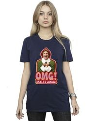 Elf - Santa's Coming Cotton Boyfriend T-Shirt - Lyst