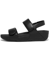 Fitflop - Lulu Adjustable Leather Back-strap All Black - Lyst