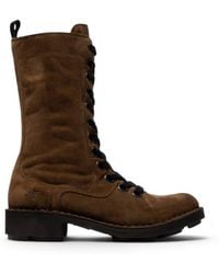 Infinity Leather - Fly London Leather Lace-Up Combat Ankle Boots- Nole176 - Lyst