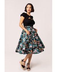 Hell Bunny - Umi 50's Style Floral Midi Skirt - Lyst