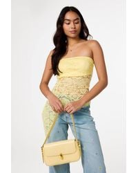 Pink Vanilla - Floral Lace Bandeau Top - Lyst