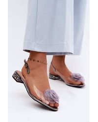 Love Lace - Everyday Sandals With 2.5Cm Heel With Leather Footbed - Lyst