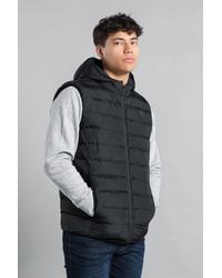Tokyo Laundry - Padded Hooded Gilet With Full Zip - Lyst