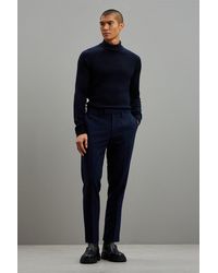 Burton - Super Skinny Fit Navy Bi-stretch Crop Suit Trousers - Lyst