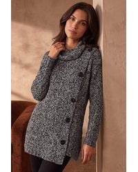 Roman - Roll Neck Button Detail Longline Jumper - Lyst
