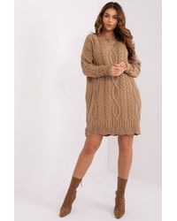 Love Lace - Wool Round Neck Long Sleeve Jumper Dress - Lyst