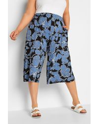 Yours - Leaf Print Culottes - Lyst