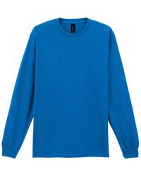 Gildan - Plain Crew Neck Ultra Cotton Long Sleeve T-Shirt - Lyst