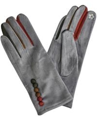 Love EMVY - Vibrant Colourful Contrast Gloves With Button Detailing - Lyst