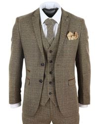 Infinity Leather - 3 Piece Tweed Check Vintage Retro Suit - Lyst