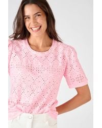 DAMART - Detailed Short Sleeve Top - Lyst