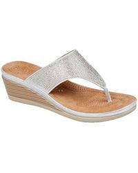 Cipriata - Sandra Sparkle Diamante Wedge Sandals - Lyst