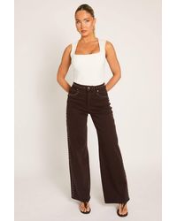 Rebellious Fashion - Studded Wide Leg Denim Jeans - Lyst