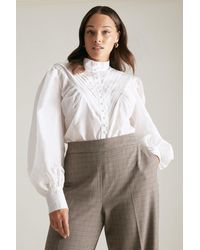 Karen Millen - Lydia Millen Plus Size Silk Cotton Woven Blouse - Lyst