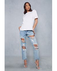 MissPap - Extreme Distressed Mom Jeans - Lyst