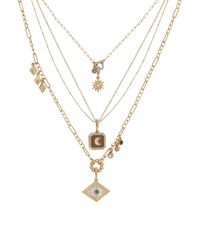 Bibi Bijoux - Gold 'solar' Multi Layered Charm Necklace - Lyst