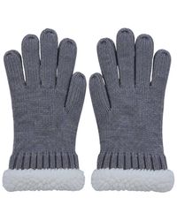 Love EMVY - Wool Blend Knitted Winter Gloves With Soft Fleece Cuff - Lyst