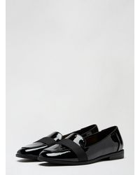 Dorothy Perkins - Wide Fit Lama Black Loafers - Lyst