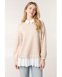 Blue Vanilla - Long Sleeve V-Neck Jumper - Lyst