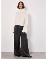 Apricot - Chunky Knit Roll Neck Jumper - Lyst