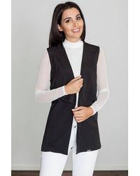 Love Lace - Lightweight Long Vest With Comfort Collar - Lyst