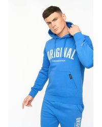 Crosshatch - Kensby Overhead Hoodie With Puff Print Branding - Lyst